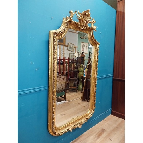 121 - Good quality gilt overmantle in the Victorian style. {175 cm H x 100 cm W}.