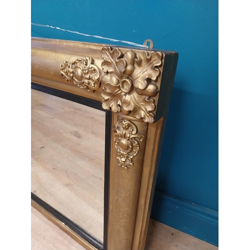 123 - Regency gilt wall mirror {64 cm H x 100 cm W}.