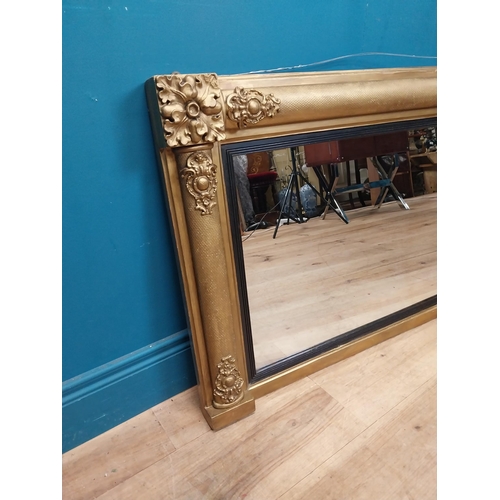 123 - Regency gilt wall mirror {64 cm H x 100 cm W}.