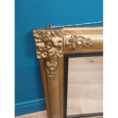 123 - Regency gilt wall mirror {64 cm H x 100 cm W}.