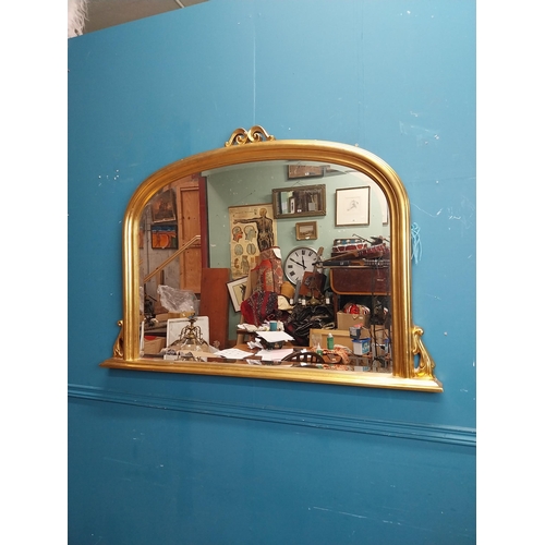 125 - Gilt framed wall mirror in the Victorian style. { 84cm H X 120cm }.