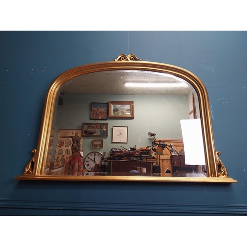 125 - Gilt framed wall mirror in the Victorian style. { 84cm H X 120cm }.