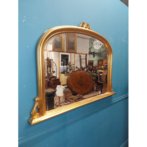 125 - Gilt framed wall mirror in the Victorian style. { 84cm H X 120cm }.