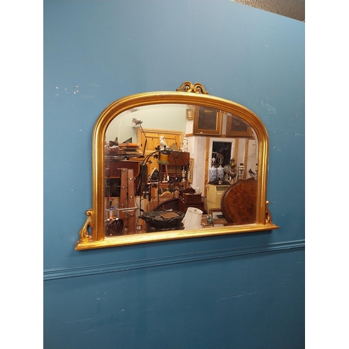 125 - Gilt framed wall mirror in the Victorian style. { 84cm H X 120cm }.