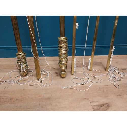 151 - Pair of good quality brass curtain poles. {220 cm L}