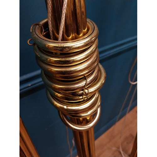 151 - Pair of good quality brass curtain poles. {220 cm L}