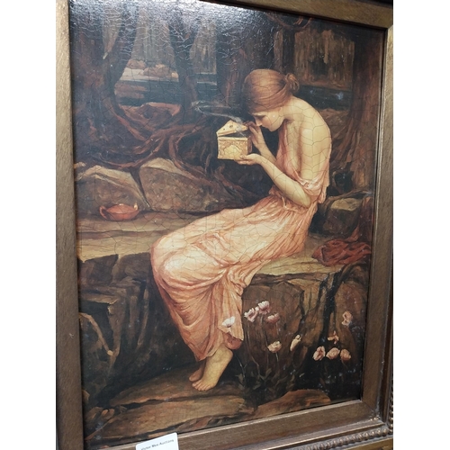 160 - Good quality oleograph mounted in gilt frame - Young Girl.  {70 cm H x 58 cm W}.