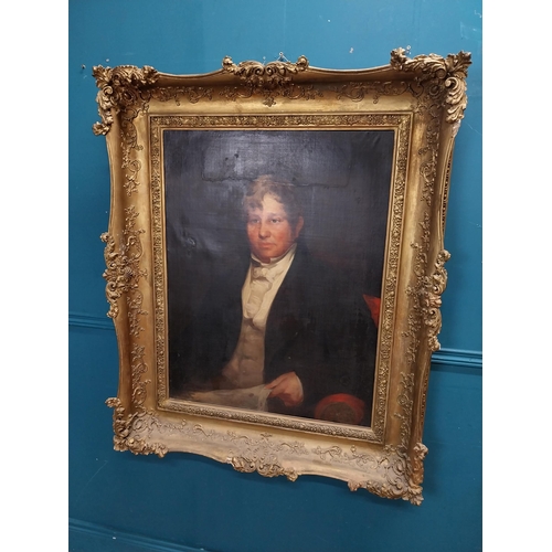 164 - 20th C. portrait of a Gentleman mounted in gilt frame {122 cm H x 100 cm W}.