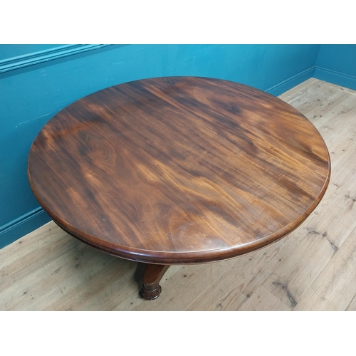 166 - William IV centre table raised on turned column and platform base {76 cm H x 126 cm Dia.}.