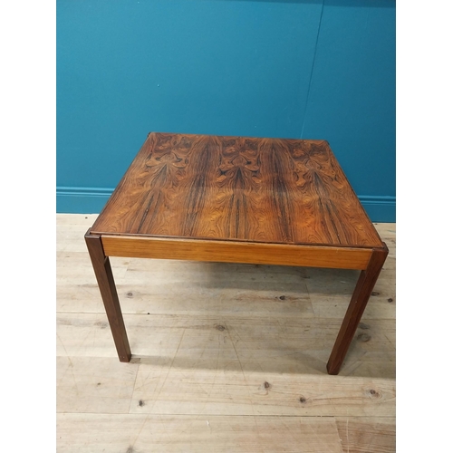 171 - Mid century rosewood coffee table { 51cm H X 70cm Sq. }.