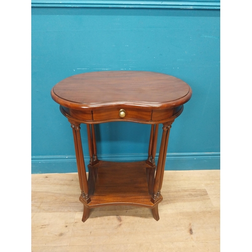 176 - Mahogany lamp table with single drawer in the frieze {70 cm H x 56 cm W x 40 cm D}.