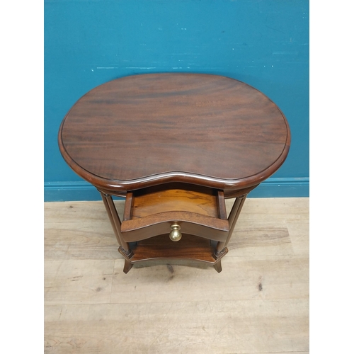 176 - Mahogany lamp table with single drawer in the frieze {70 cm H x 56 cm W x 40 cm D}.