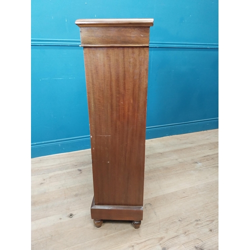 181 - Edwardian rosewood and satinwood inlaid side cabinet with single glazed door raised on bun feet {104... 