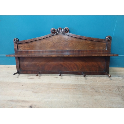 182 - William IV mahogany coat and hat rack {55 cm H x 100 cm W x 20 cm D}.