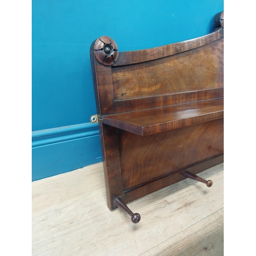 182 - William IV mahogany coat and hat rack {55 cm H x 100 cm W x 20 cm D}.