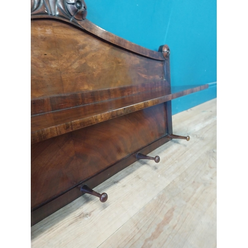 182 - William IV mahogany coat and hat rack {55 cm H x 100 cm W x 20 cm D}.