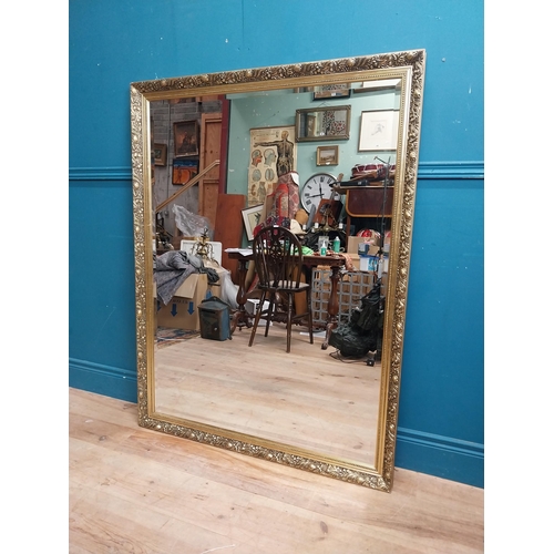 185 - Gilt framed mirror in the Victorian style. { 131cm H X 100cm W }.