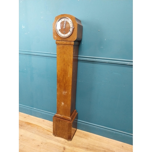 188 - Art Deco walnut grand daughter clock.