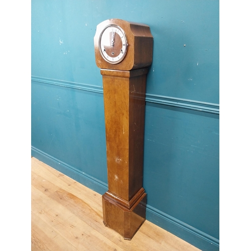 188 - Art Deco walnut grand daughter clock.