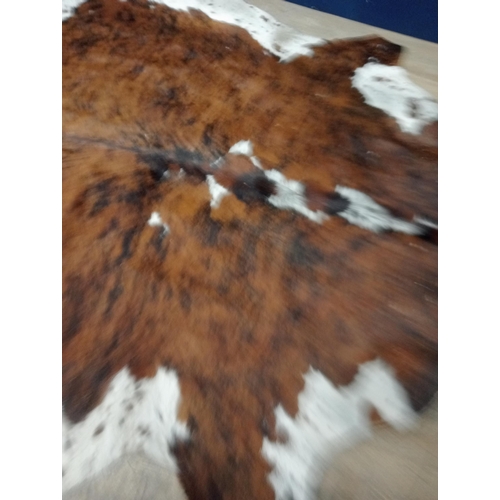 211 - Cowhide rug. { 230cm W X 207cm D }.