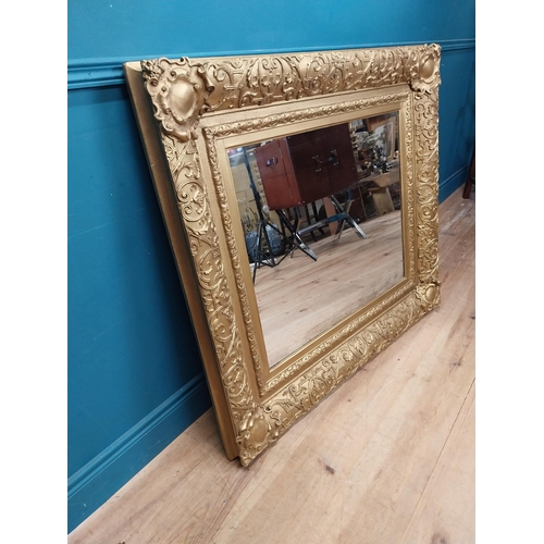 22 - 19th C. decorative gilt mirror {102 cm H x 114 cm W}.