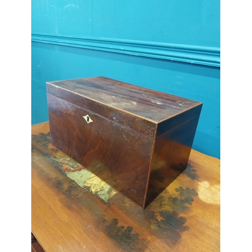 226 - 19th C. mahogany and satinwood inlaid jewellery box with fitted interior {17 cm H x 31 cm W x 8 cm D... 