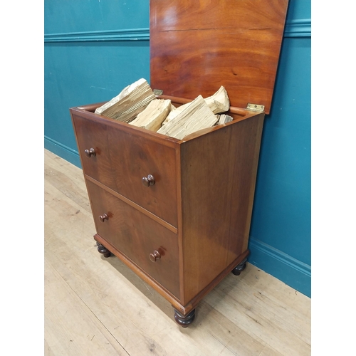 234 - 19th C. log box in the form of chest of drawers {78 cm H x 62 cm W x 44 cm D}.