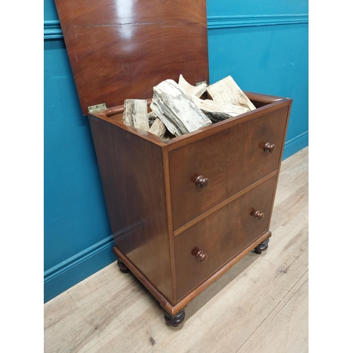 234 - 19th C. log box in the form of chest of drawers {78 cm H x 62 cm W x 44 cm D}.