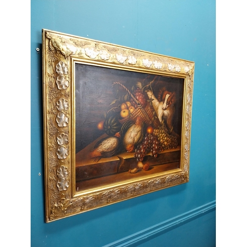 240 - Good quality oleograph mounted in gilt frame - Still Life.  {72 cm H x 82 cm W}.