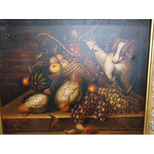 240 - Good quality oleograph mounted in gilt frame - Still Life.  {72 cm H x 82 cm W}.