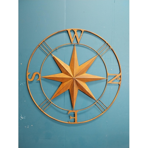 245 - Decorative metal wall hanging compass {75 cm Dia.}.