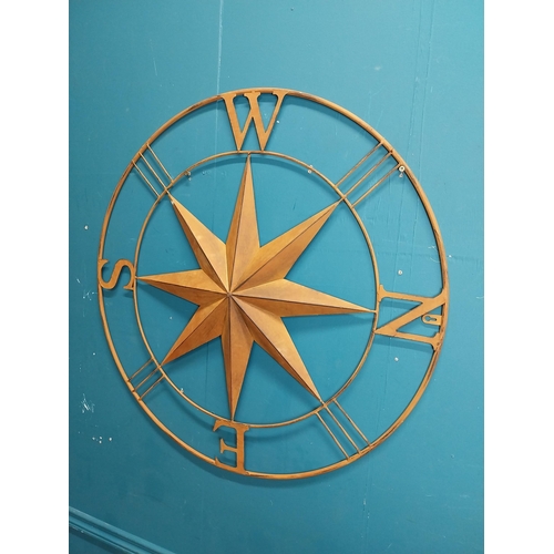 245 - Decorative metal wall hanging compass {75 cm Dia.}.