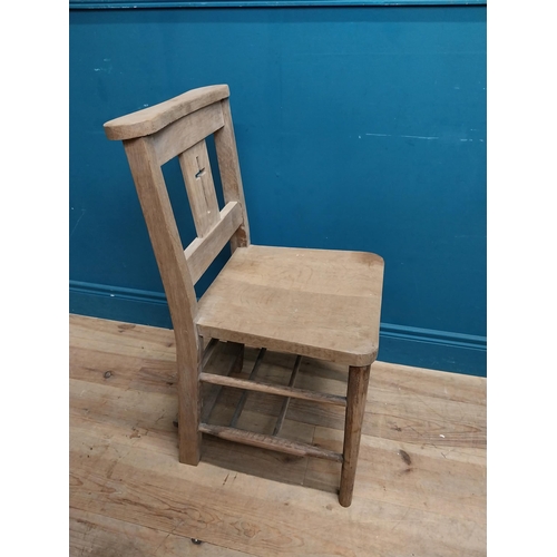 247 - Pair of early 20th C. oak chapel chairs {83 cm H x 40 cm W x 45 cm D}.