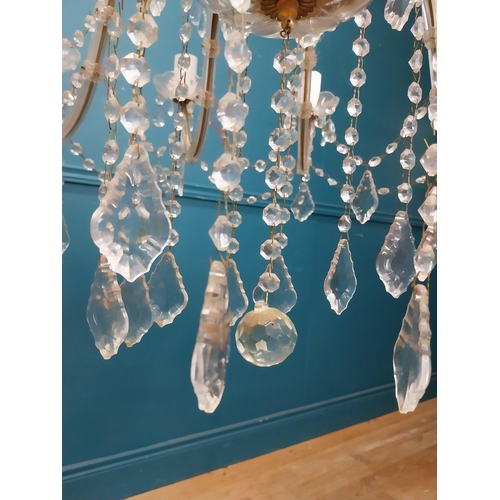 25 - French crystal twenty four branch chandelier. { 100cm H X 98cm Dia }.