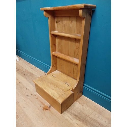 28 - Stripped pine prie dieu {84 cm H x 44 cm W x 34 cm D}.