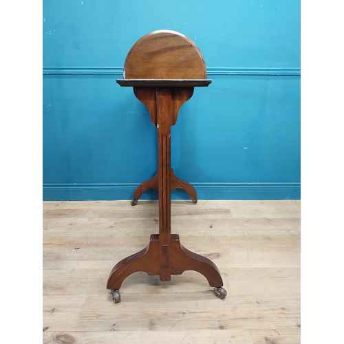 56 - Good quality 19th C. mahogany book stand raised on reeded columns, four outswept feet and brass & ce... 