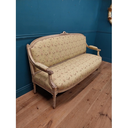 67 - 19th C. French painted and upholstered sofa {120 cm H x 185 cm W x 65 cm D}.