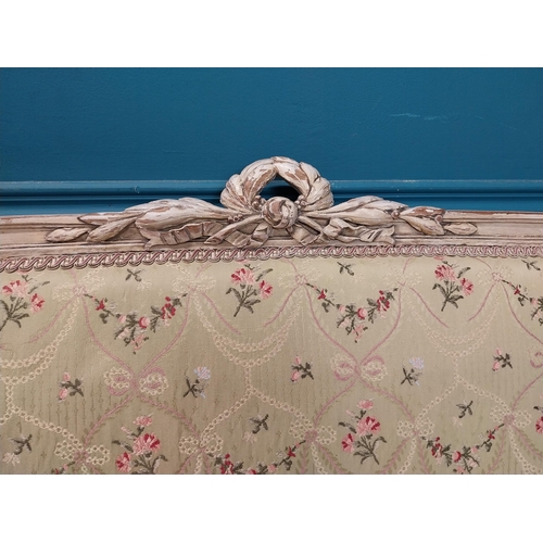 67 - 19th C. French painted and upholstered sofa {120 cm H x 185 cm W x 65 cm D}.