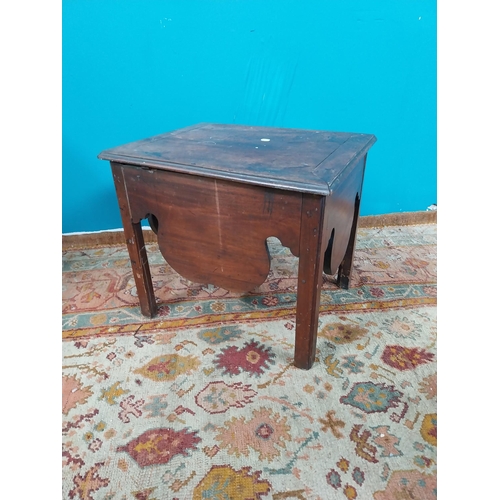 873 - Irish Georgian mahogany commode {50 cm H 56 cm W 46cm D}.