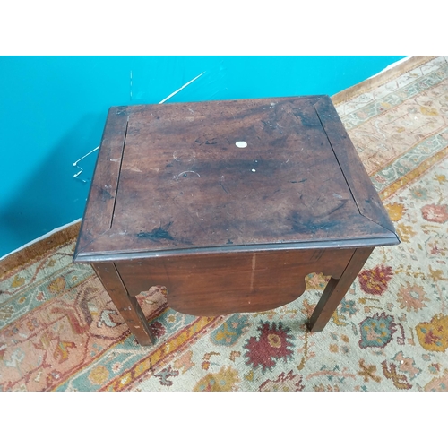 873 - Irish Georgian mahogany commode {50 cm H 56 cm W 46cm D}.