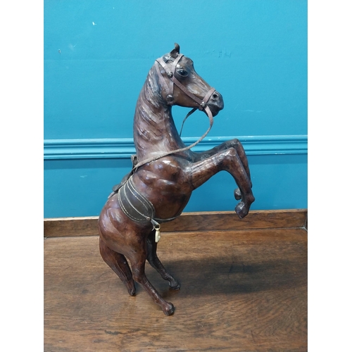 89 - Leather model of a Marley Horse {40 cm H x 28 cm W x 10 cm D}.