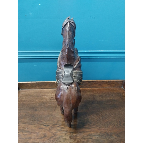 89 - Leather model of a Marley Horse {40 cm H x 28 cm W x 10 cm D}.