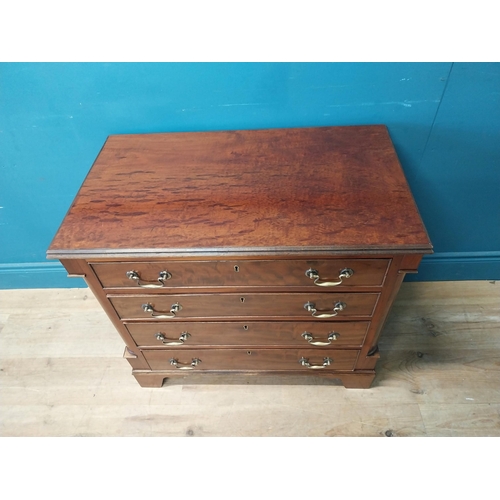 9 - Georgian mahogany chest of drawers with four graduated drawers raised on bracket feet {69 cm H x 79 ... 