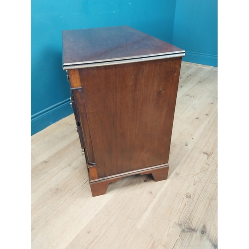 9 - Georgian mahogany chest of drawers with four graduated drawers raised on bracket feet {69 cm H x 79 ... 