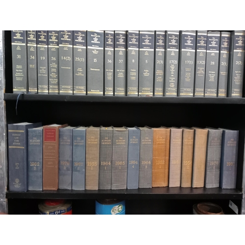 93A - Collection of sixeen leather bound books { 1 metre W }