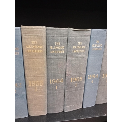 93A - Collection of sixeen leather bound books { 1 metre W }