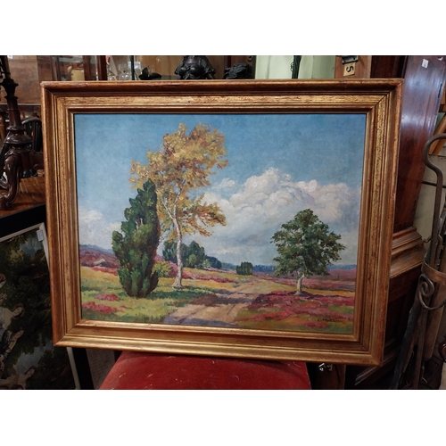 937 - Lilian Murdock Rural Scene Oil on Canvas { 47cm H X 60cm W }.