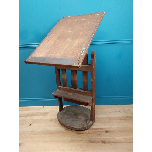 944 - Early 20th C. pine Architect's desk. {140 cm H x 50 cm W x 60 cm D}.