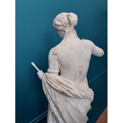 946 - Early 20th C. plaster statue of Venus {89 cm H x 41 cm W x 34 cm D}.