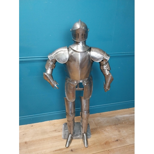 954 - Metal Suit of Armour. {140 cm H x 75 cm W x 46 cm D}.